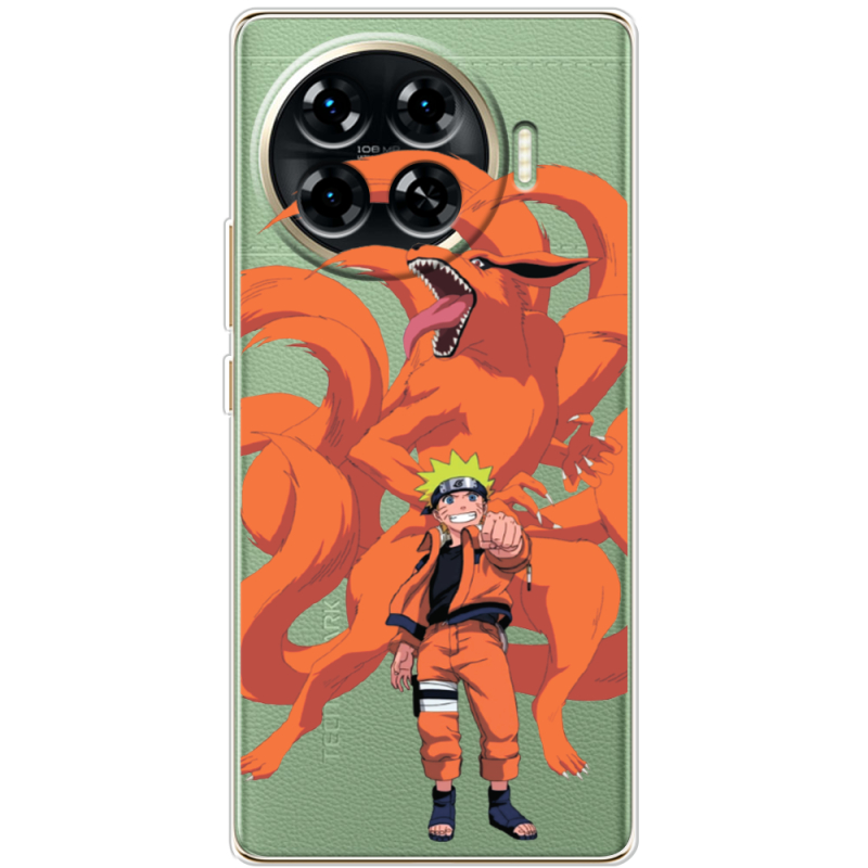 Прозрачный чехол BoxFace Tecno Spark 20 Pro Plus Naruto and Kurama