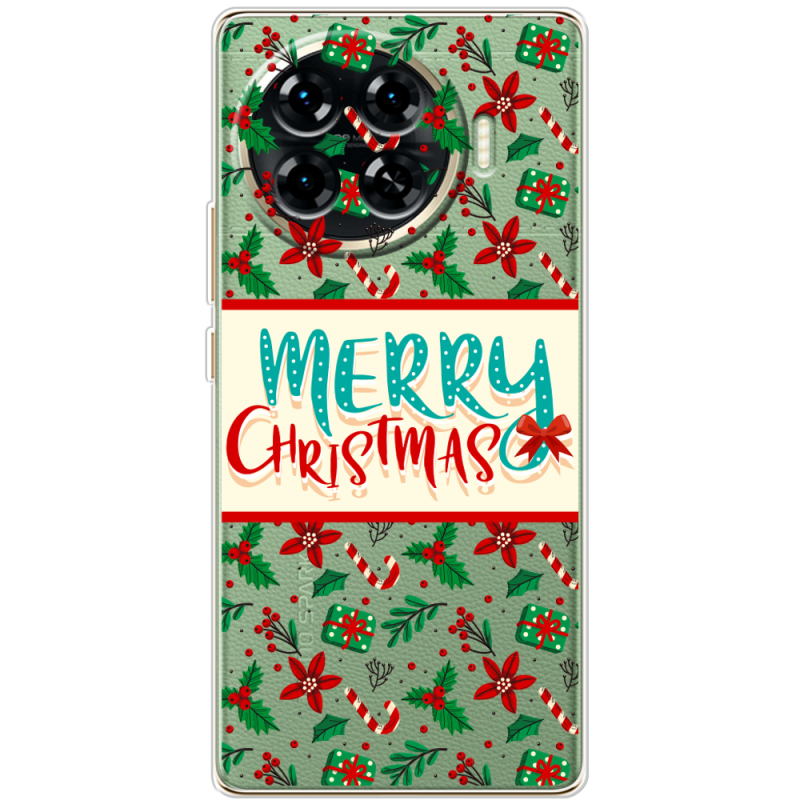 Прозрачный чехол BoxFace Tecno Spark 20 Pro Plus Vintage Christmas Pattern