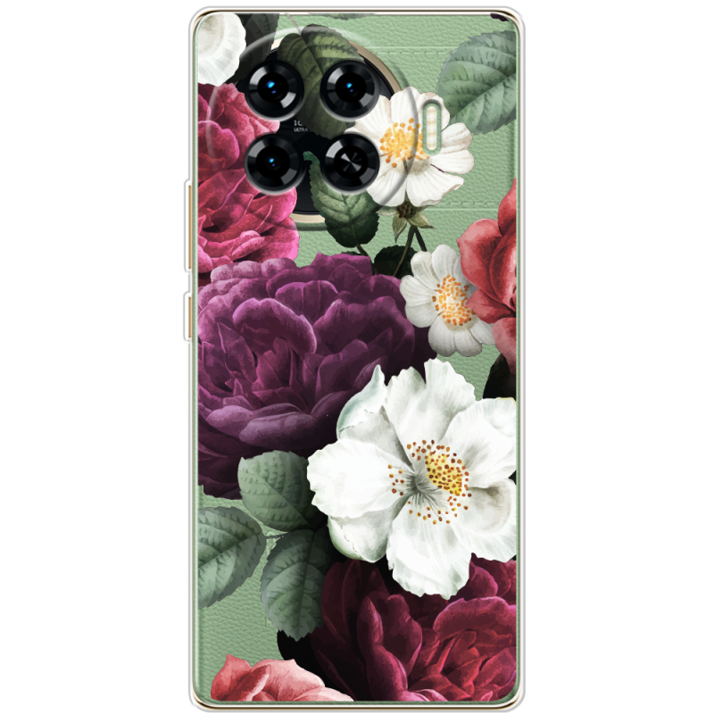 Прозрачный чехол BoxFace Tecno Spark 20 Pro Plus Floral Dark Dreams