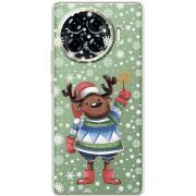 Прозрачный чехол BoxFace Tecno Spark 20 Pro Plus Christmas Deer with Snow