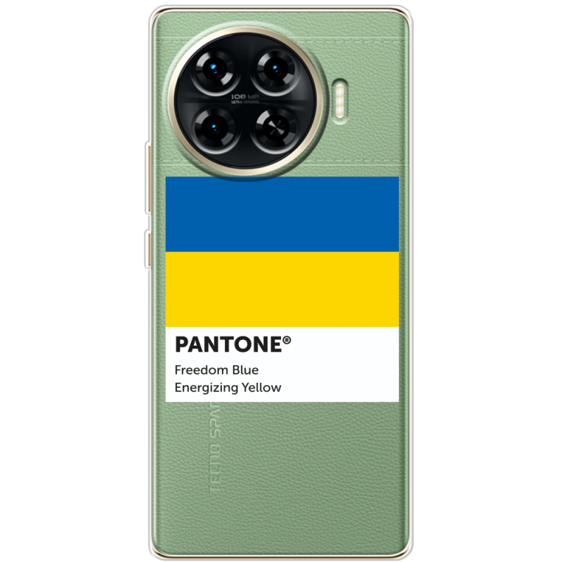 Прозрачный чехол BoxFace Tecno Spark 20 Pro Plus Pantone вільний синій