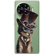 Прозрачный чехол BoxFace Tecno Spark 20 Pro Plus Steampunk Cat