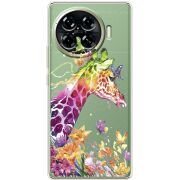 Прозрачный чехол BoxFace Tecno Spark 20 Pro Plus Colorful Giraffe