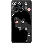 Черный чехол BoxFace Tecno Spark 20 Pro Plus Flower Hair