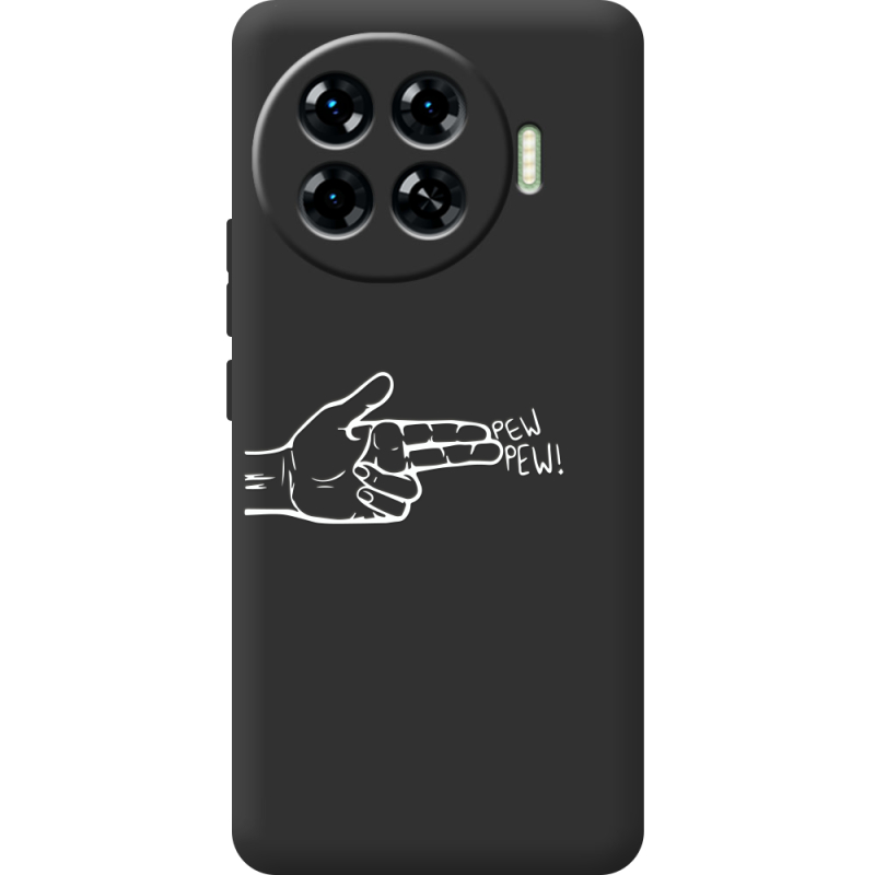 Черный чехол BoxFace Tecno Spark 20 Pro Plus Pew Pew