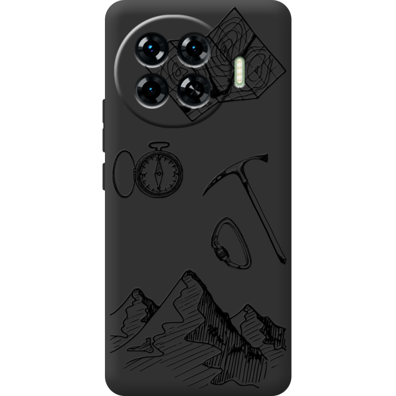 Черный чехол BoxFace Tecno Spark 20 Pro Plus Mountains