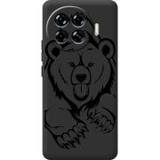 Черный чехол BoxFace Tecno Spark 20 Pro Plus Grizzly Bear