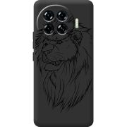 Черный чехол BoxFace Tecno Spark 20 Pro Plus Lion