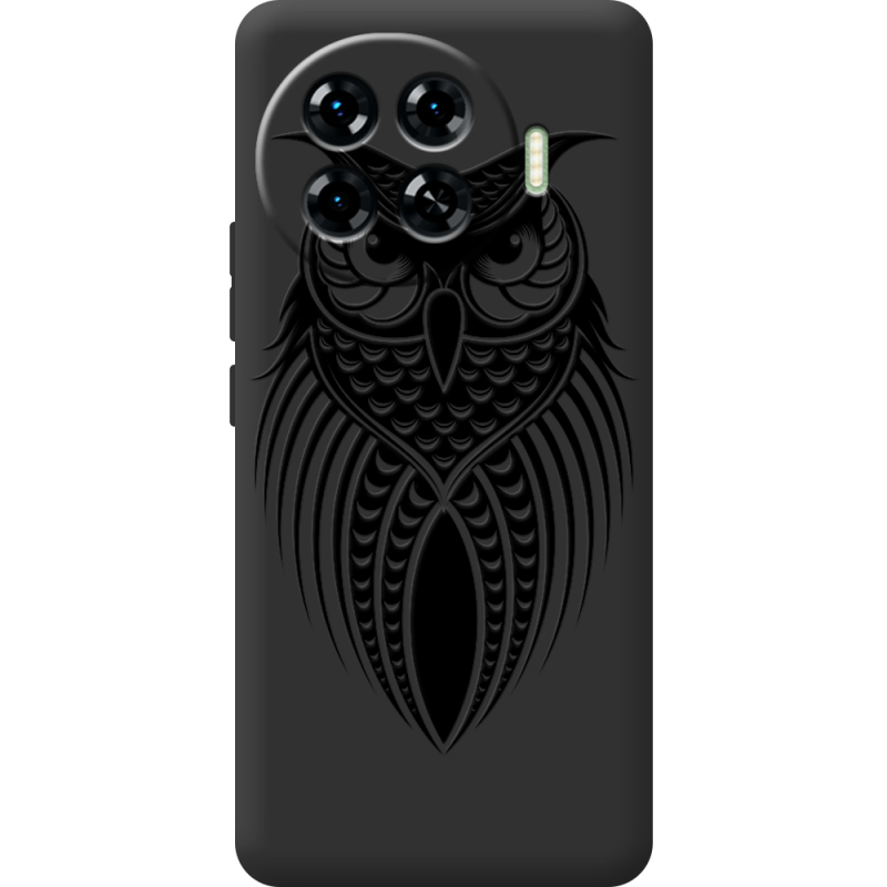 Черный чехол BoxFace Tecno Spark 20 Pro Plus Owl