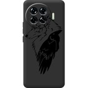 Черный чехол BoxFace Tecno Spark 20 Pro Plus Wolf and Raven