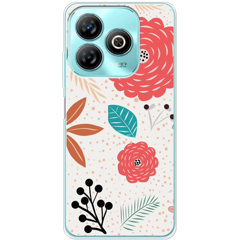 Чехол BoxFace ZTE Blade A75 4G Line Flowers