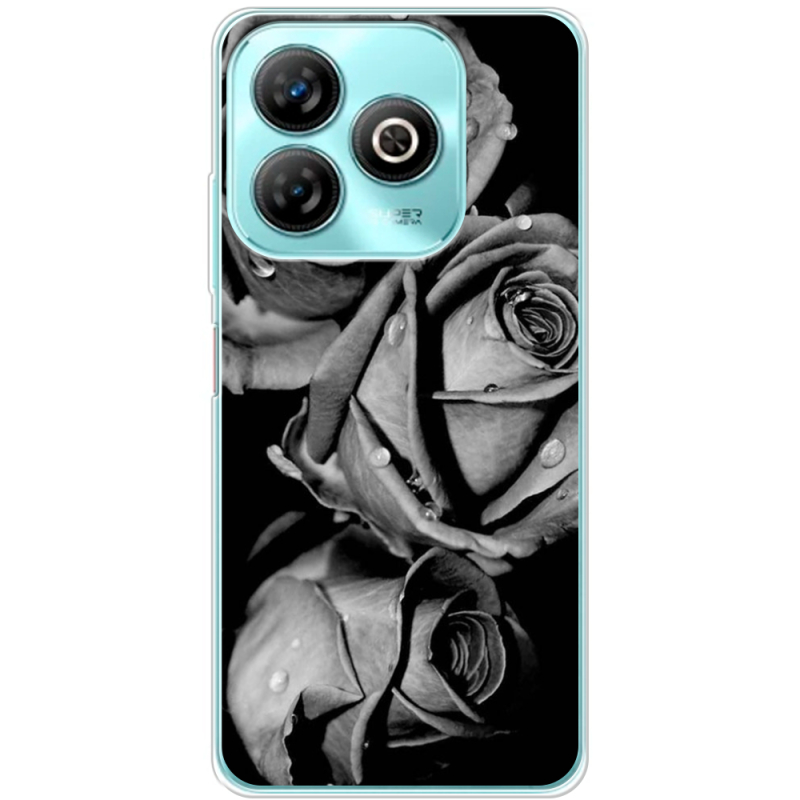 Чехол BoxFace ZTE Blade A75 4G Black and White Roses