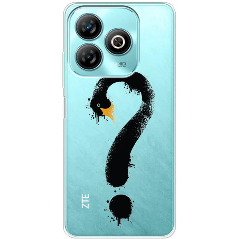 Прозрачный чехол BoxFace ZTE Blade A75 4G Swan question