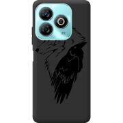 Черный чехол BoxFace ZTE Blade A75 4G Wolf and Raven