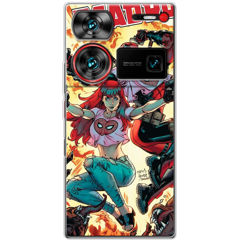 Чехол BoxFace Nubia Z60 Ultra Deadpool and Mary Jane