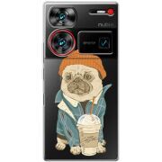 Прозрачный чехол BoxFace Nubia Z60 Ultra Dog Coffeeman