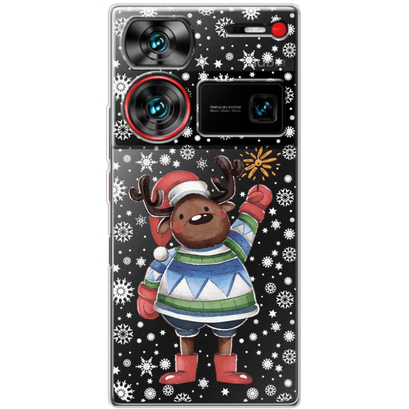 Прозрачный чехол BoxFace Nubia Z60 Ultra Christmas Deer with Snow