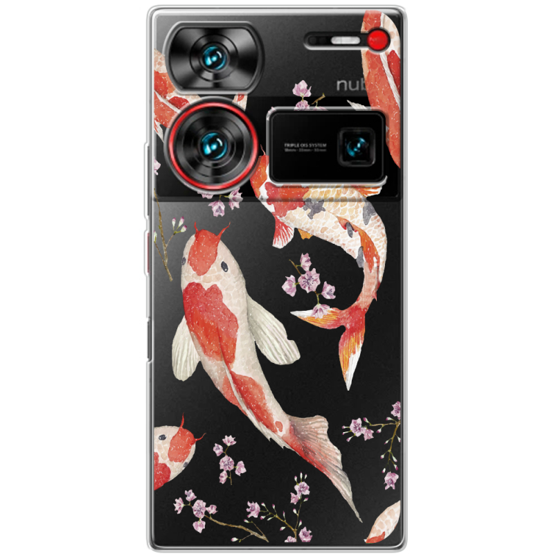 Прозрачный чехол BoxFace Nubia Z60 Ultra Japanese Koi Fish