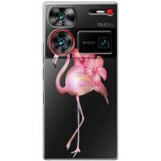 Прозрачный чехол BoxFace Nubia Z60 Ultra Floral Flamingo