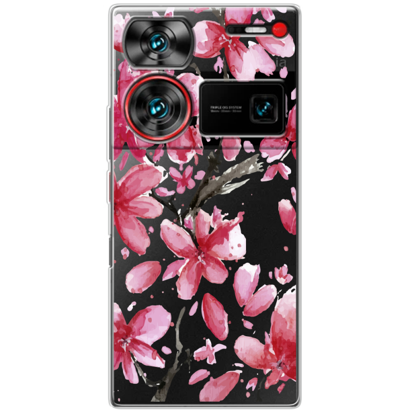 Прозрачный чехол BoxFace Nubia Z60 Ultra Pink Magnolia