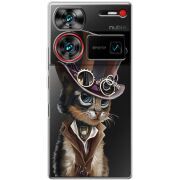 Прозрачный чехол BoxFace Nubia Z60 Ultra Steampunk Cat