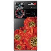 Прозрачный чехол BoxFace Nubia Z60 Ultra Red Poppies