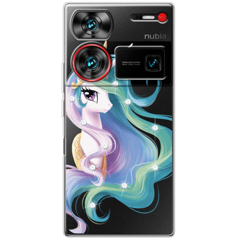 Чехол со стразами Nubia Z60 Ultra Unicorn Queen