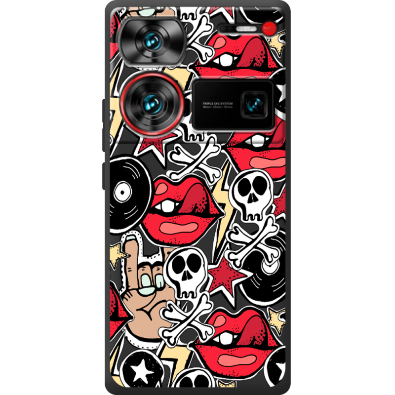 Черный чехол BoxFace Nubia Z60 Ultra Rock Graffiti