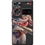 Черный чехол BoxFace Nubia Z60 Ultra Happy Harley Quinn