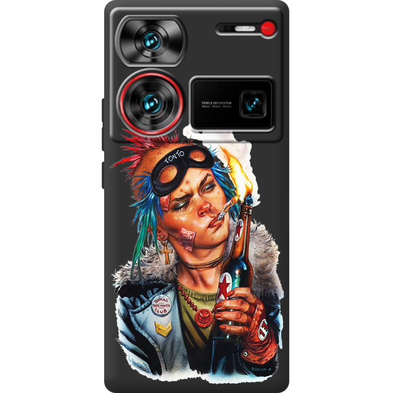 Черный чехол BoxFace Nubia Z60 Ultra Tanker Girl