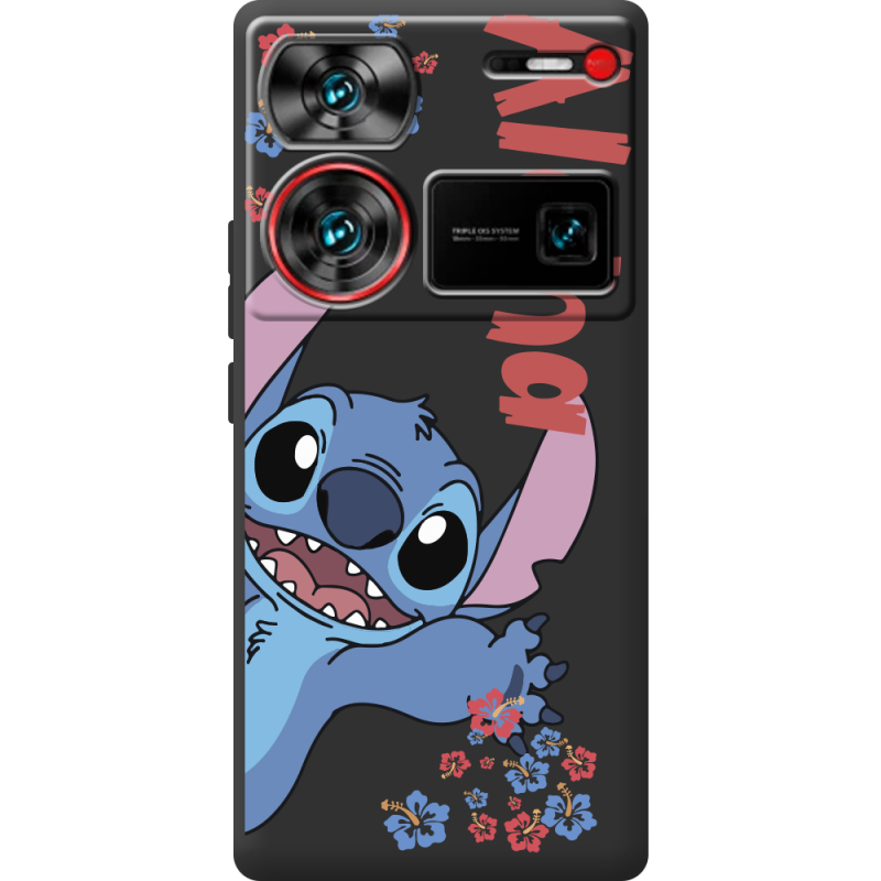 Черный чехол BoxFace Nubia Z60 Ultra Гавайський друг Stich