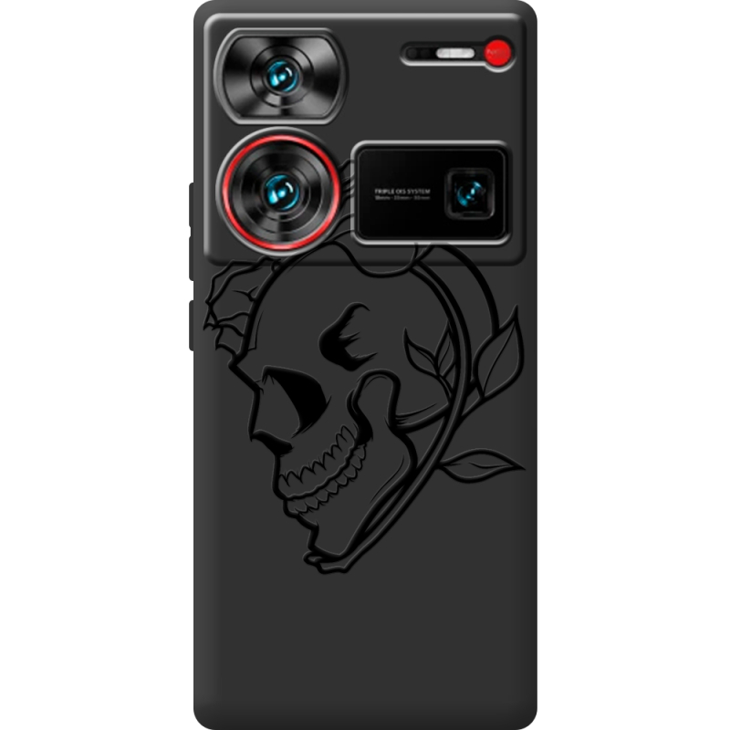 Черный чехол BoxFace Nubia Z60 Ultra Skull and Roses