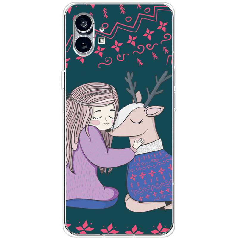 Чехол BoxFace Nothing Phone (1) Girl and deer