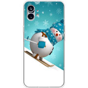 Чехол BoxFace Nothing Phone (1) Skier Snowman