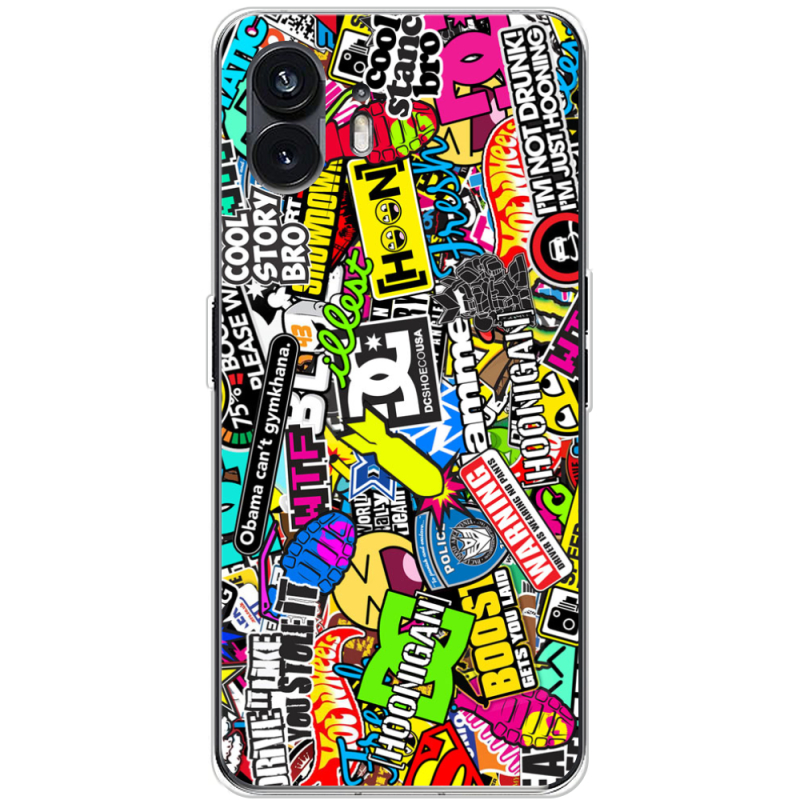 Чехол BoxFace Nothing Phone (2) Multicolored Inscriptions