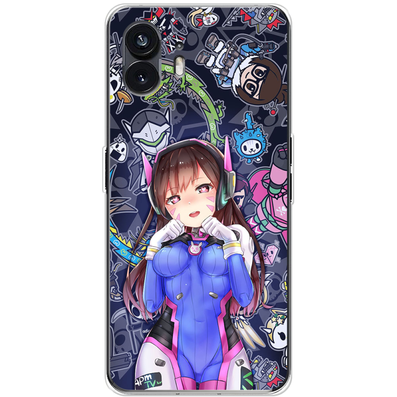 Чехол BoxFace Nothing Phone (2) Overwatch D.VA