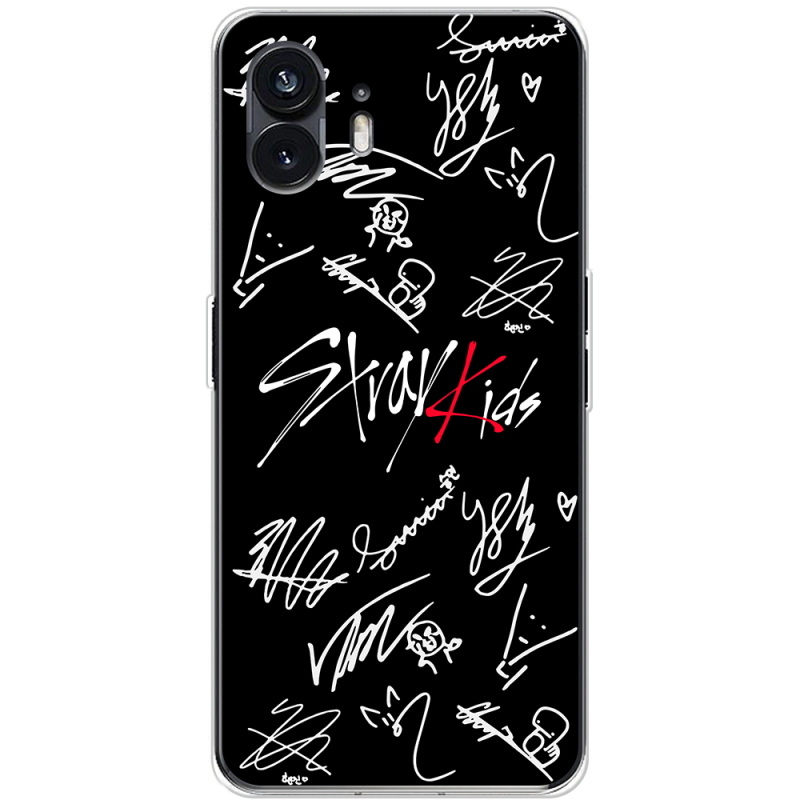 Чехол BoxFace Nothing Phone (2) Stray Kids автограф