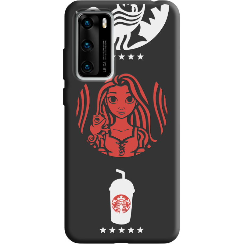 Черный чехол BoxFace Huawei P40 RedWhite Coffee