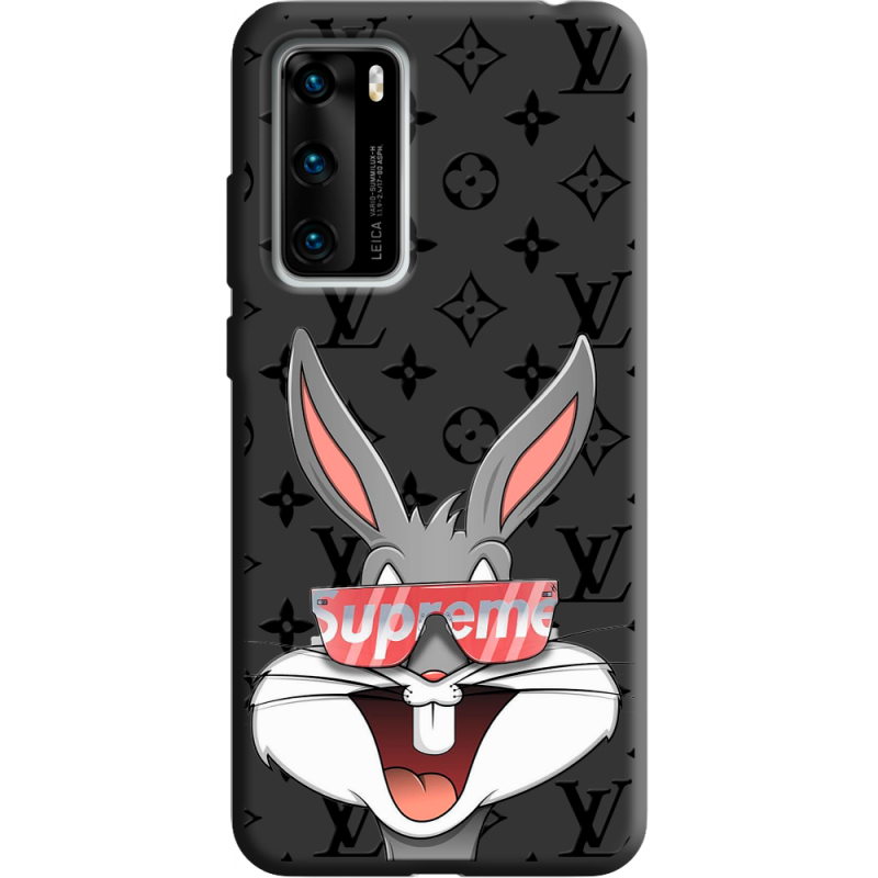 Черный чехол BoxFace Huawei P40 looney bunny