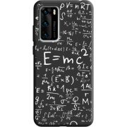 Черный чехол BoxFace Huawei P40 E=mc2