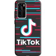 Черный чехол BoxFace Huawei P40 Tik Tok