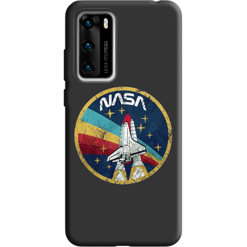 Черный чехол BoxFace Huawei P40 NASA