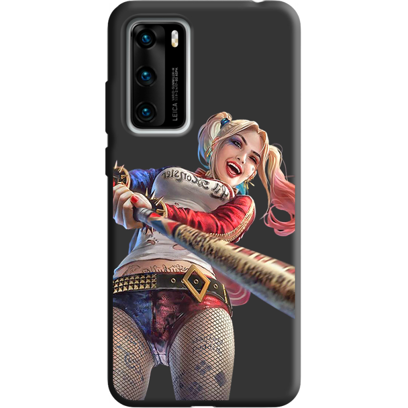 Черный чехол BoxFace Huawei P40 Happy Harley Quinn