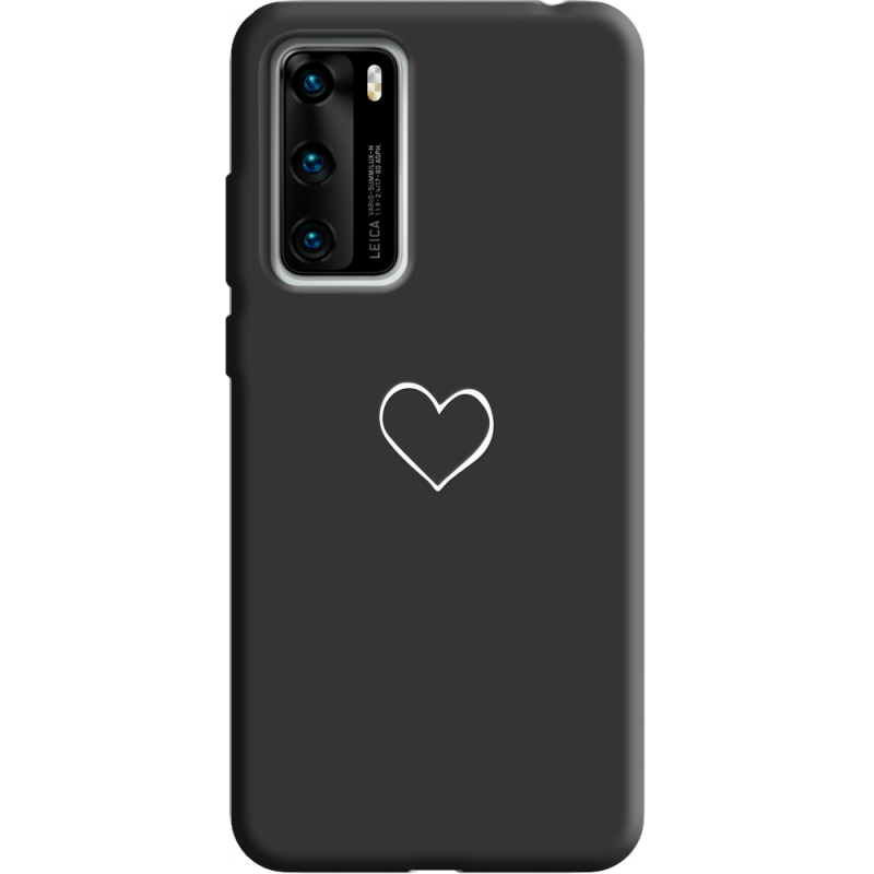 Черный чехол BoxFace Huawei P40 My Heart