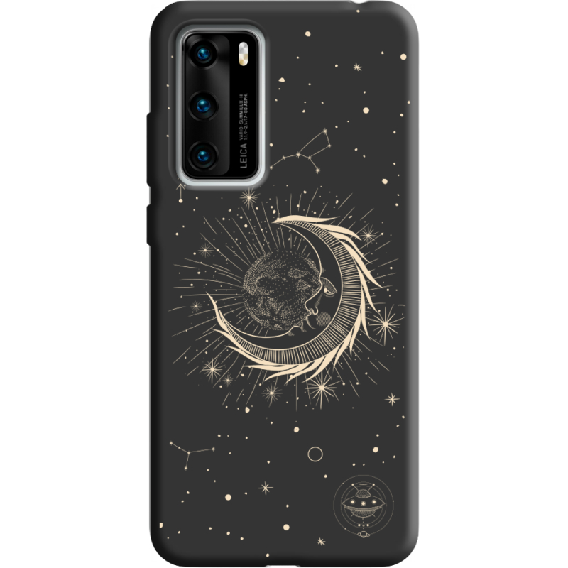 Черный чехол BoxFace Huawei P40 Moon