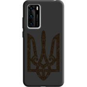 Черный чехол BoxFace Huawei P40 Ukrainian Trident