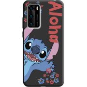 Черный чехол BoxFace Huawei P40 Гавайський друг Stich