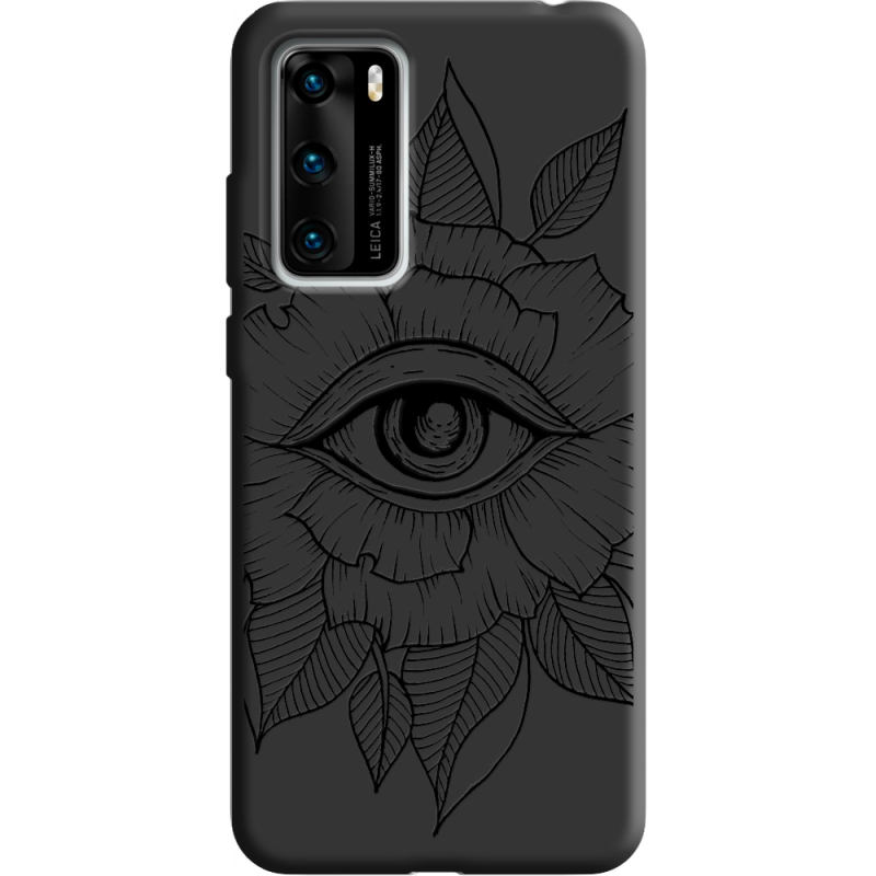 Черный чехол BoxFace Huawei P40 Eye