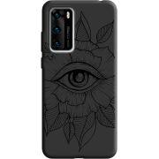 Черный чехол BoxFace Huawei P40 Eye