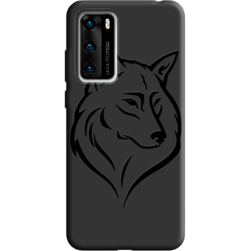 Черный чехол BoxFace Huawei P40 Wolf